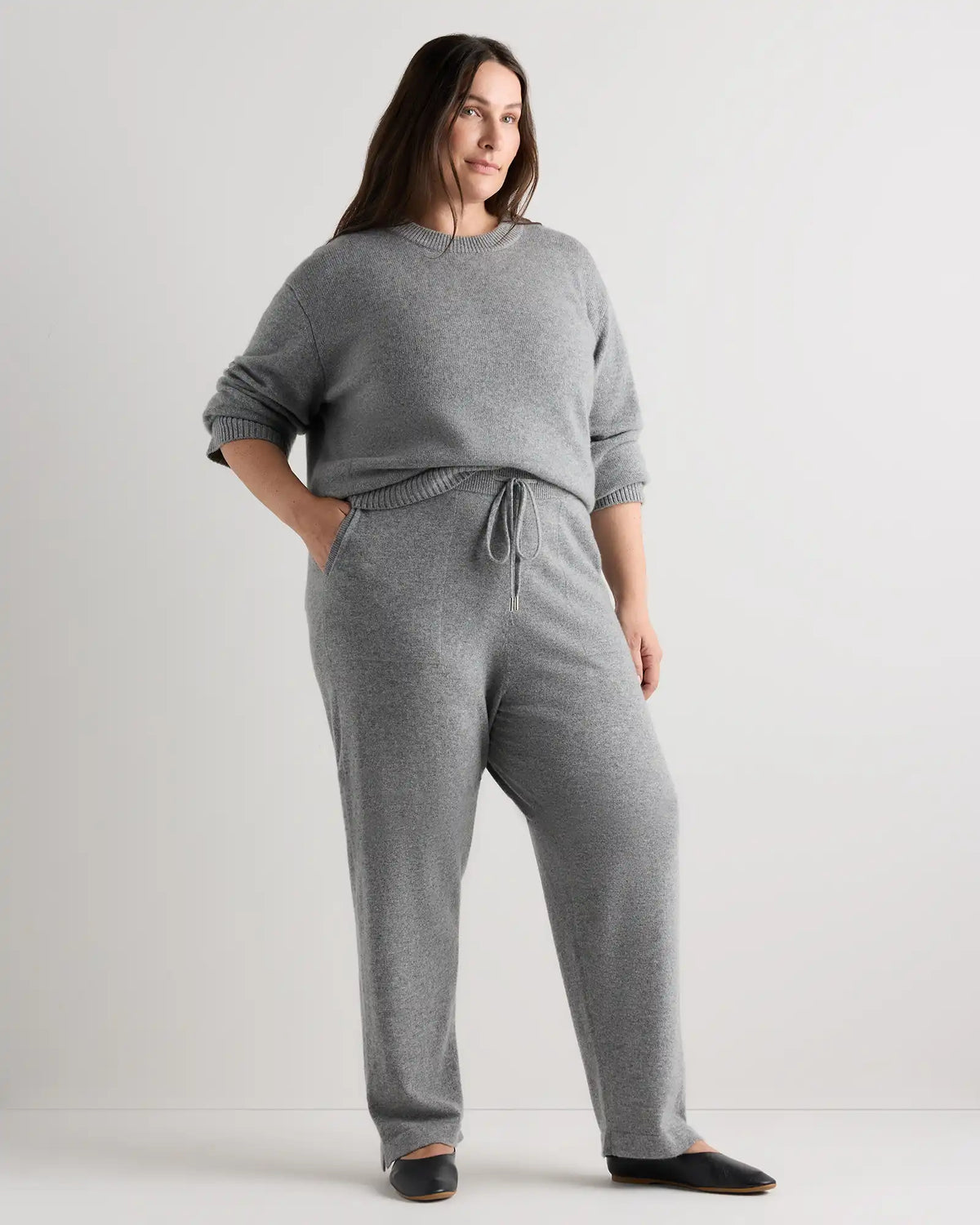 Mongolian Cashmere Straight Leg Pants