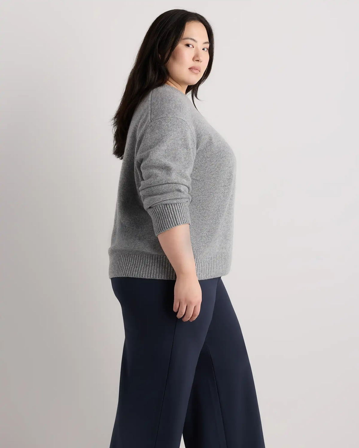 Mongolian Cashmere Oversized Crewneck Sweater