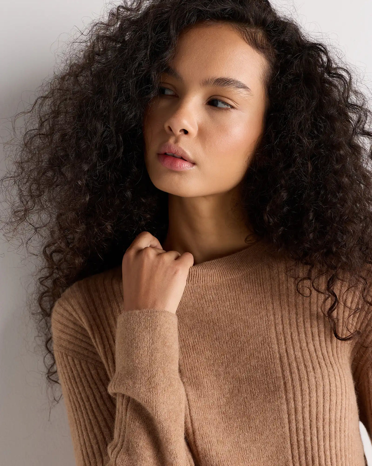 Lightweight Baby Alpaca Relaxed Ribbed Crewneck