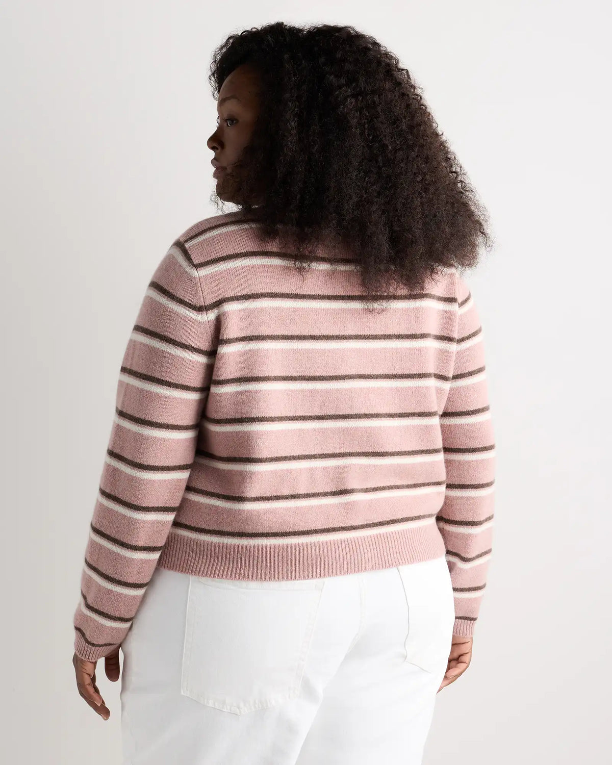 Mongolian Cashmere Cropped Crew Cardigan