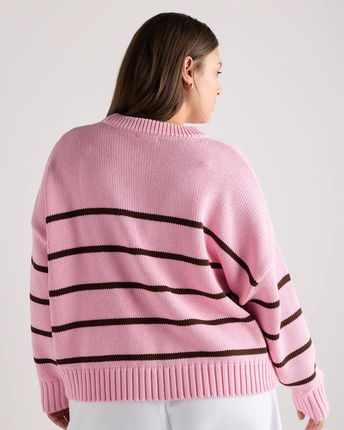 100% Organic Cotton Striped Crew Sweater