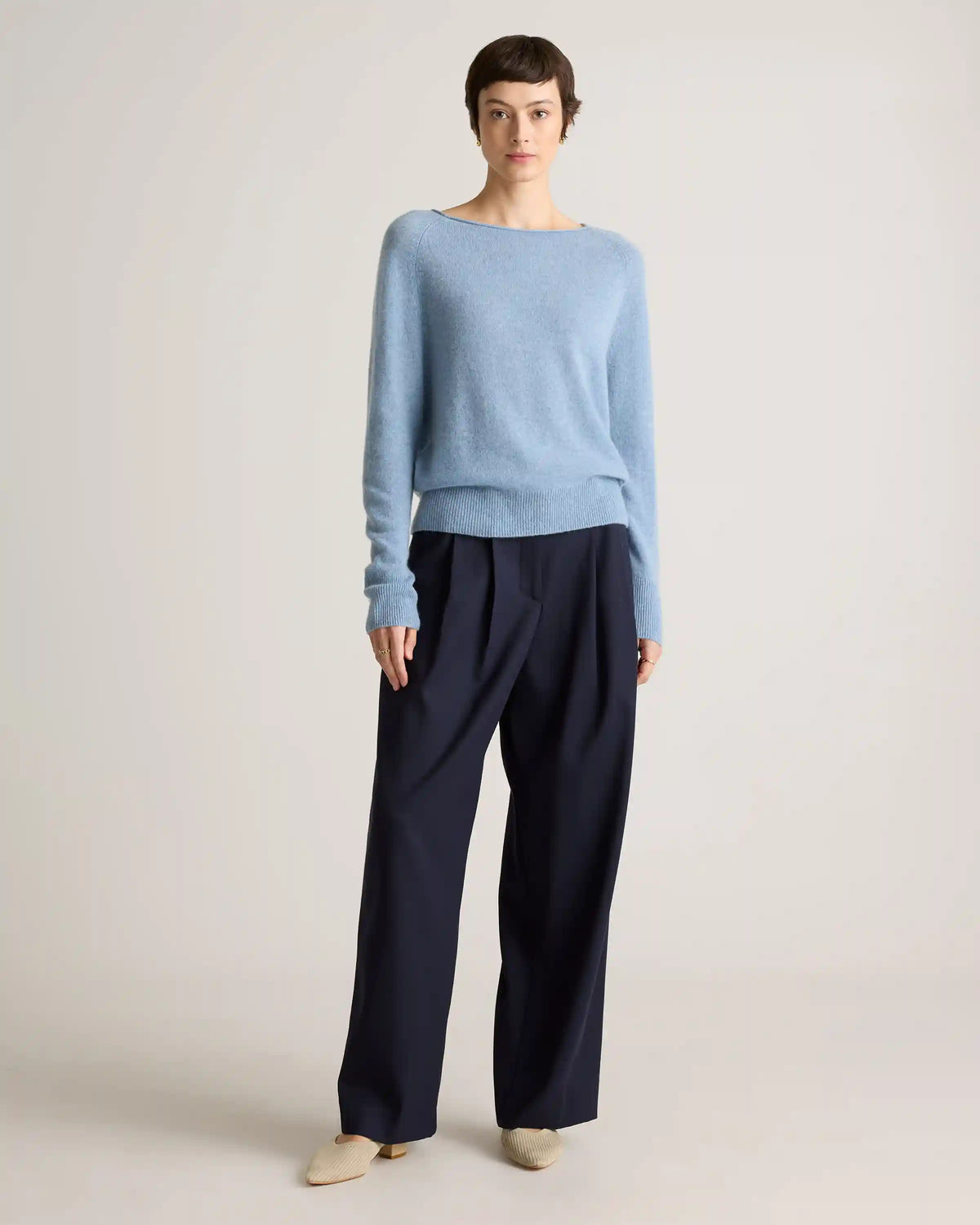 Mongolian Cashmere Boatneck Sweater
