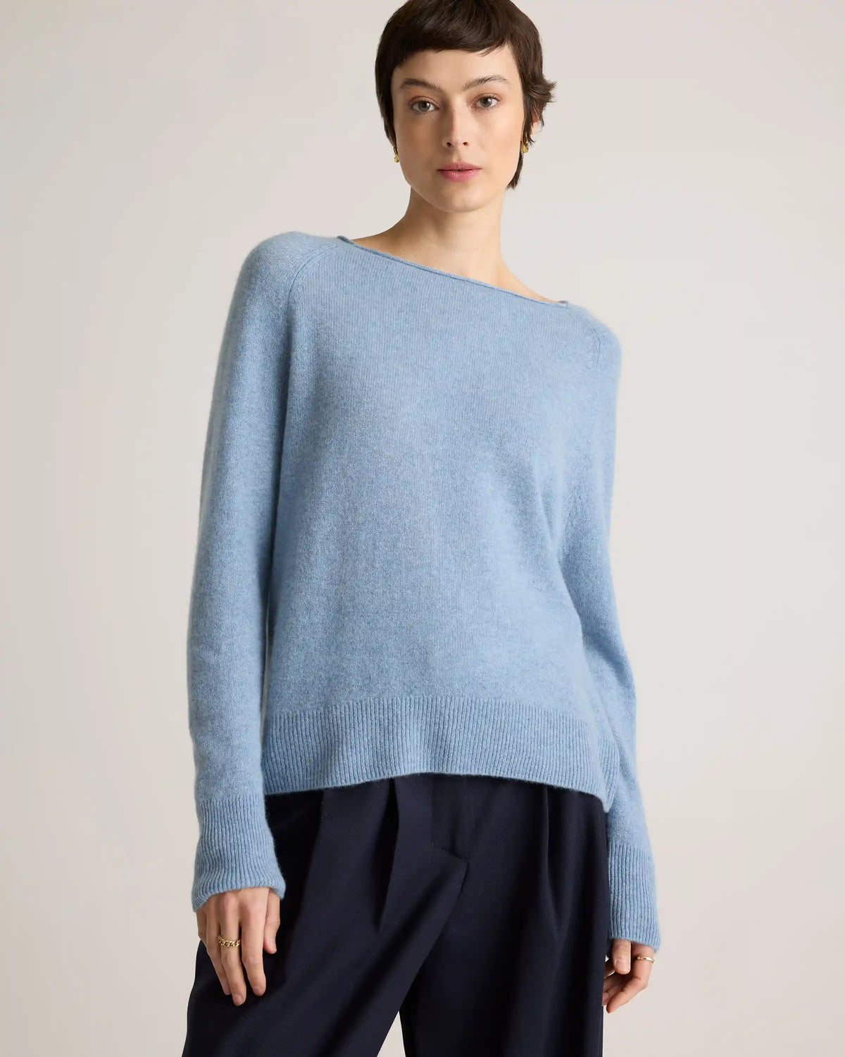 Mongolian Cashmere Boatneck Sweater