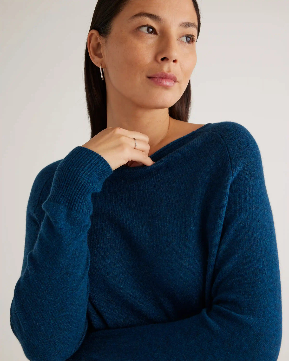 Mongolian Cashmere Boatneck Sweater