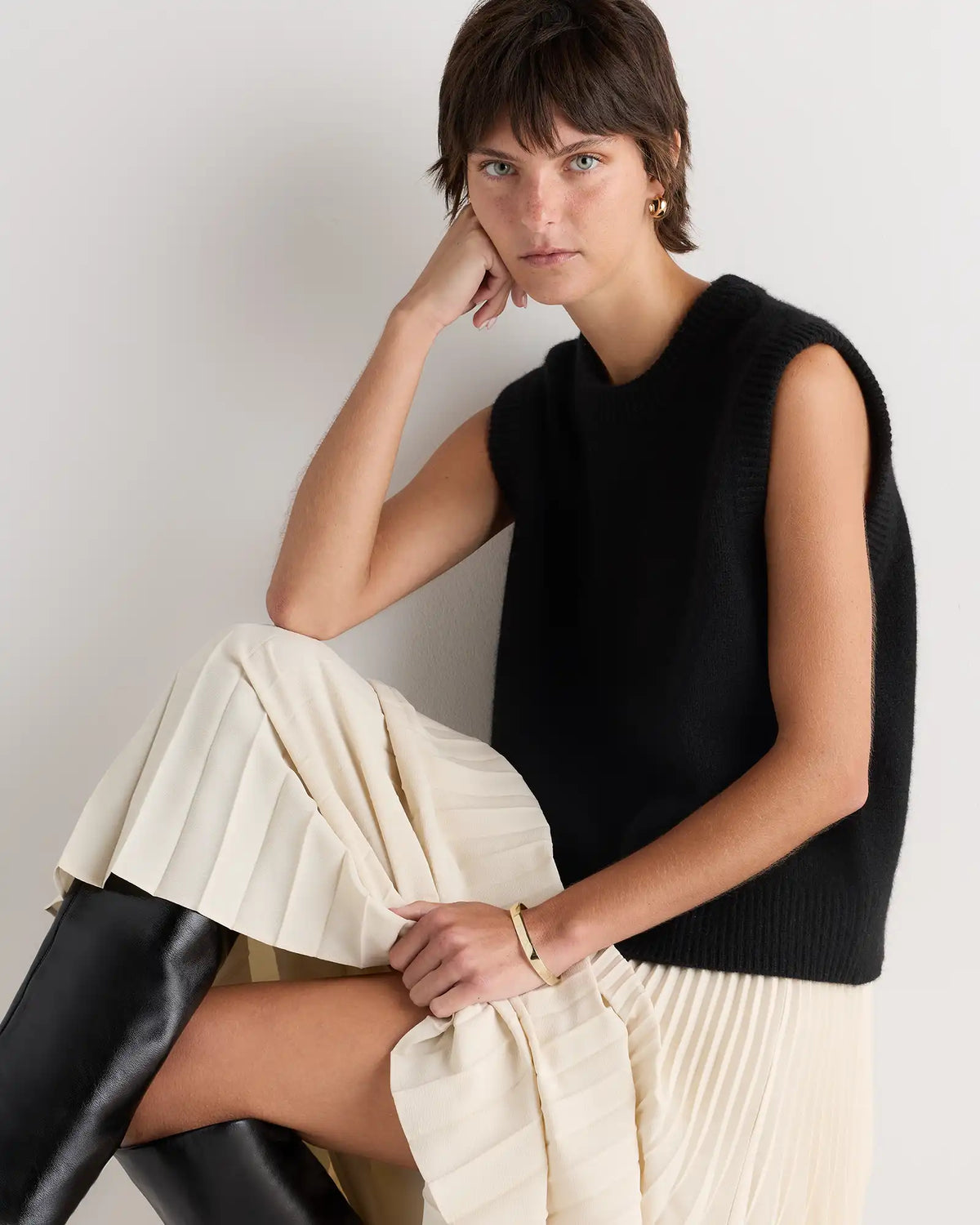 100% Yak Crewneck Sweater Vest