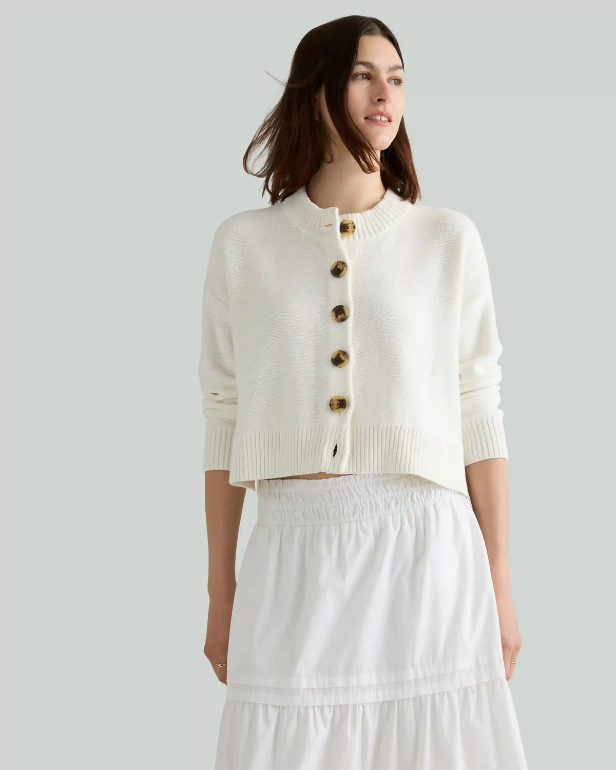 100% Organic Cotton Cropped Cardigan