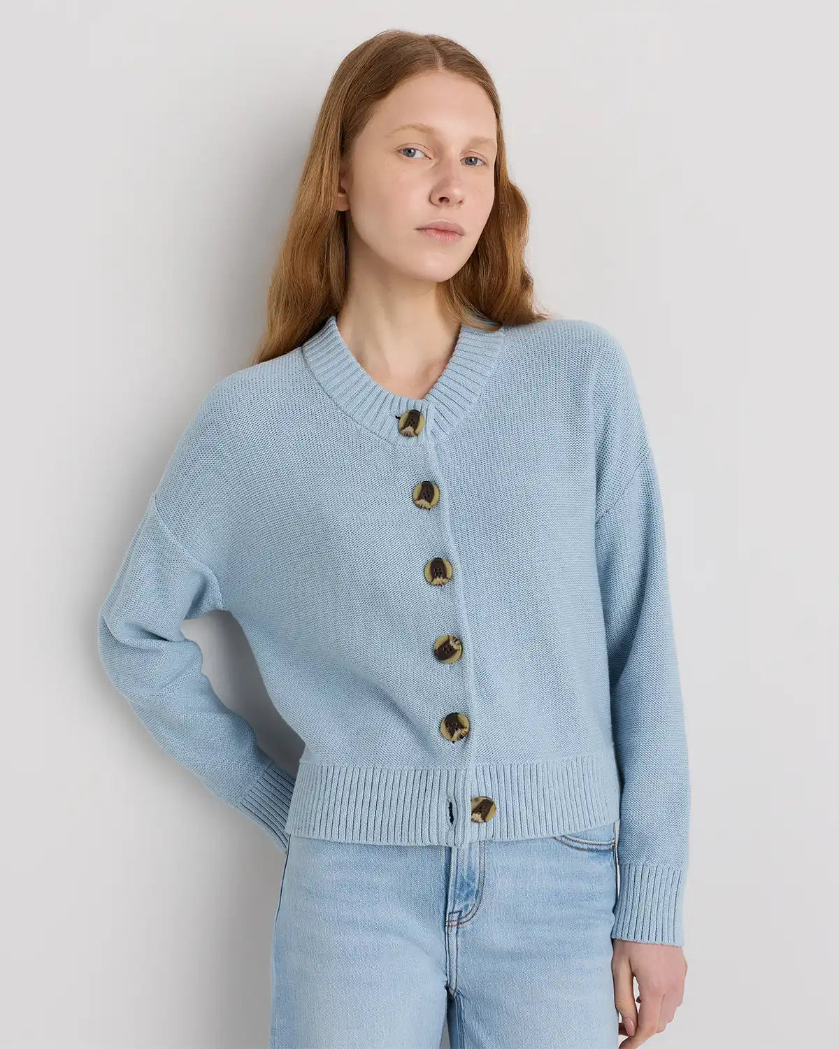 100% Organic Cotton Cropped Cardigan