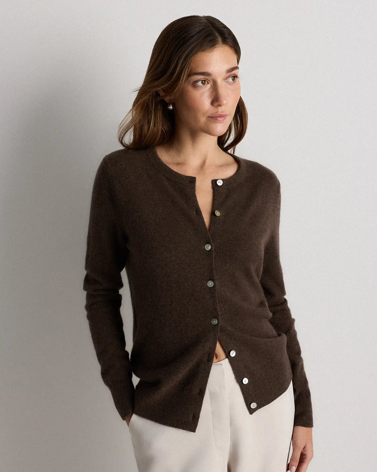 Mongolian Cashmere Cardigan Sweater