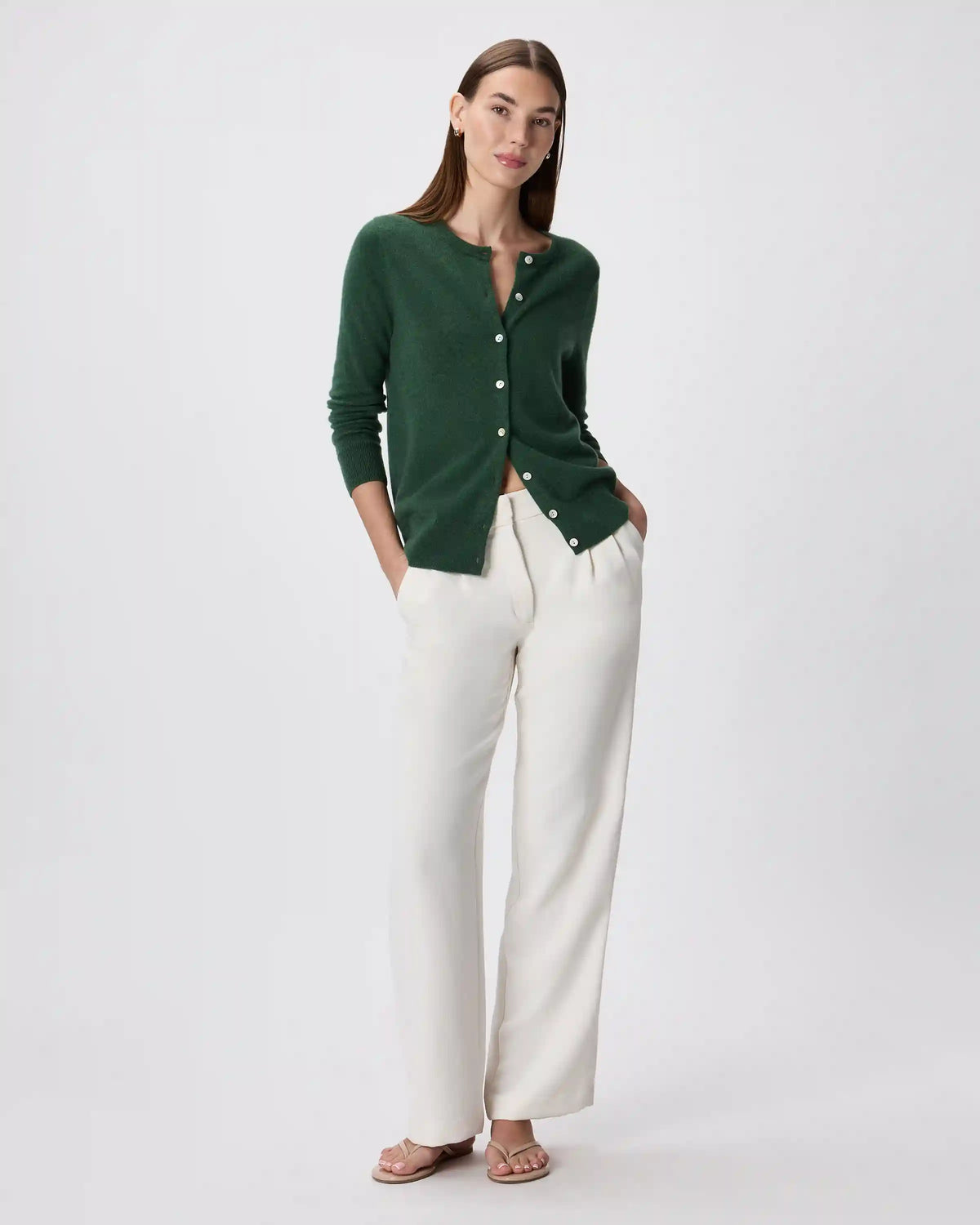 Mongolian Cashmere Cardigan Sweater