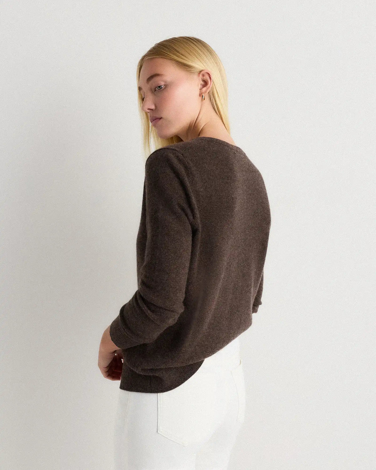 Mongolian Cashmere Cardigan Sweater