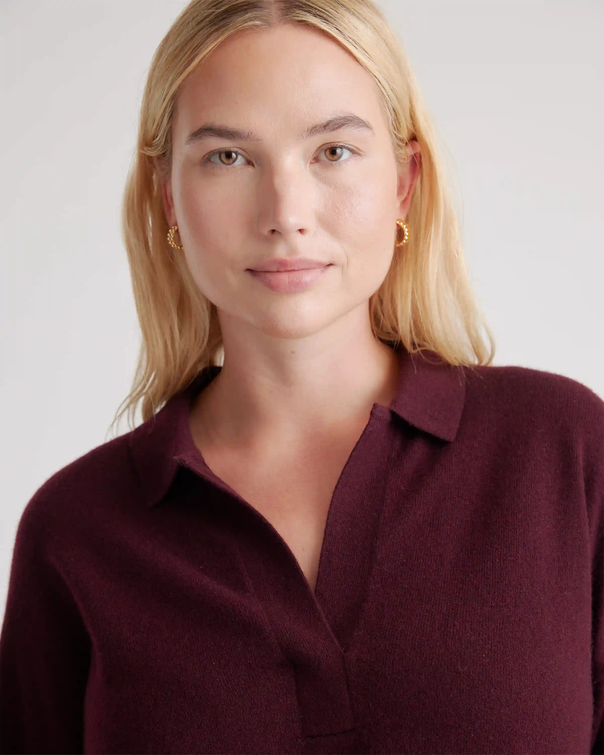 Mongolian Spring Cashmere Polo Sweater