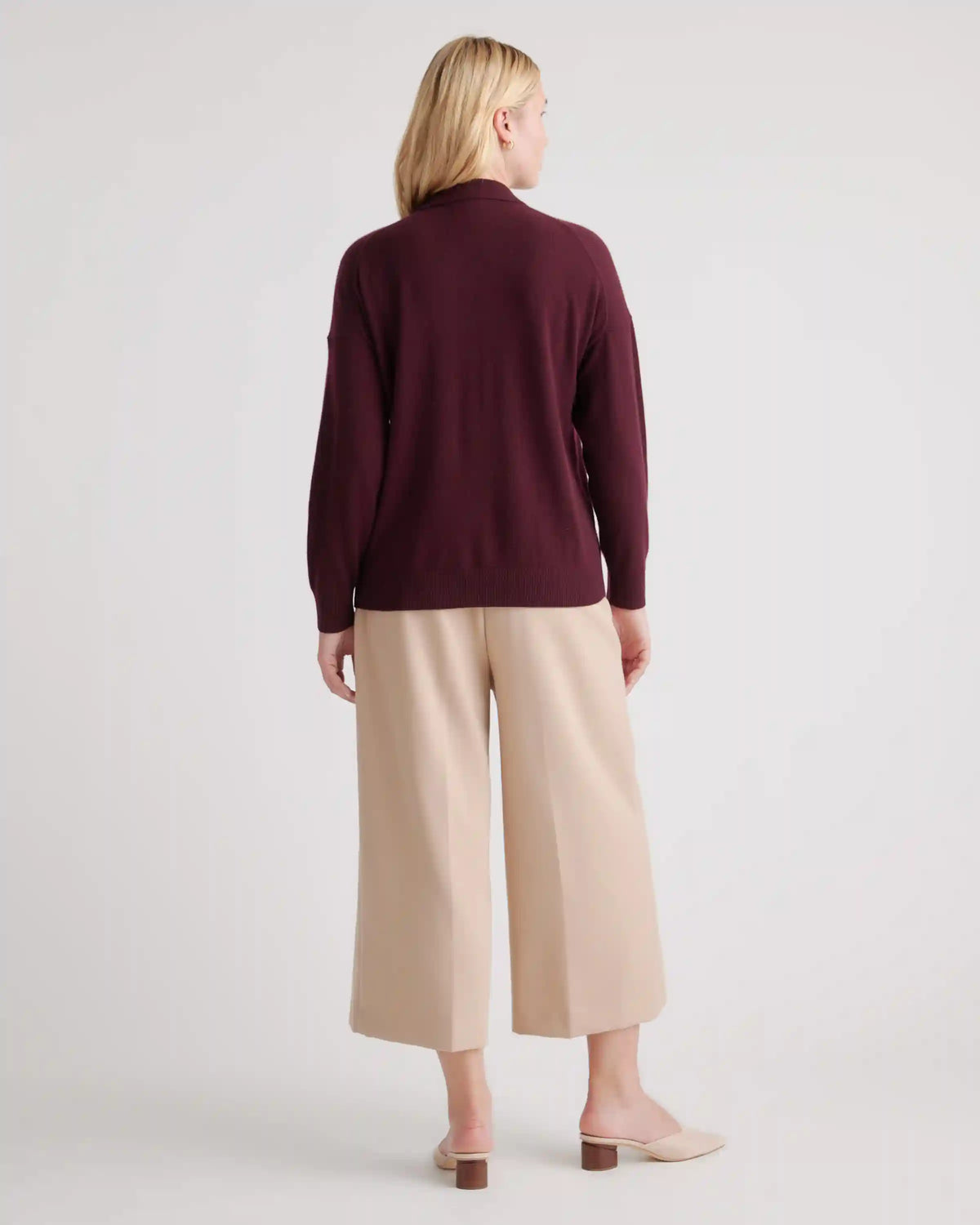 Mongolian Spring Cashmere Polo Sweater