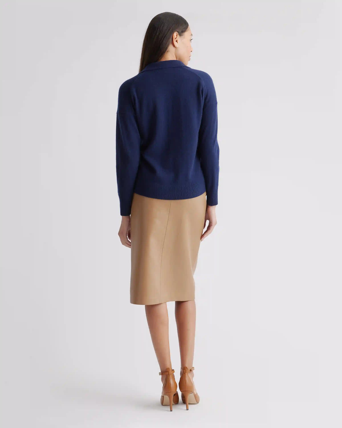 Mongolian Spring Cashmere Polo Sweater