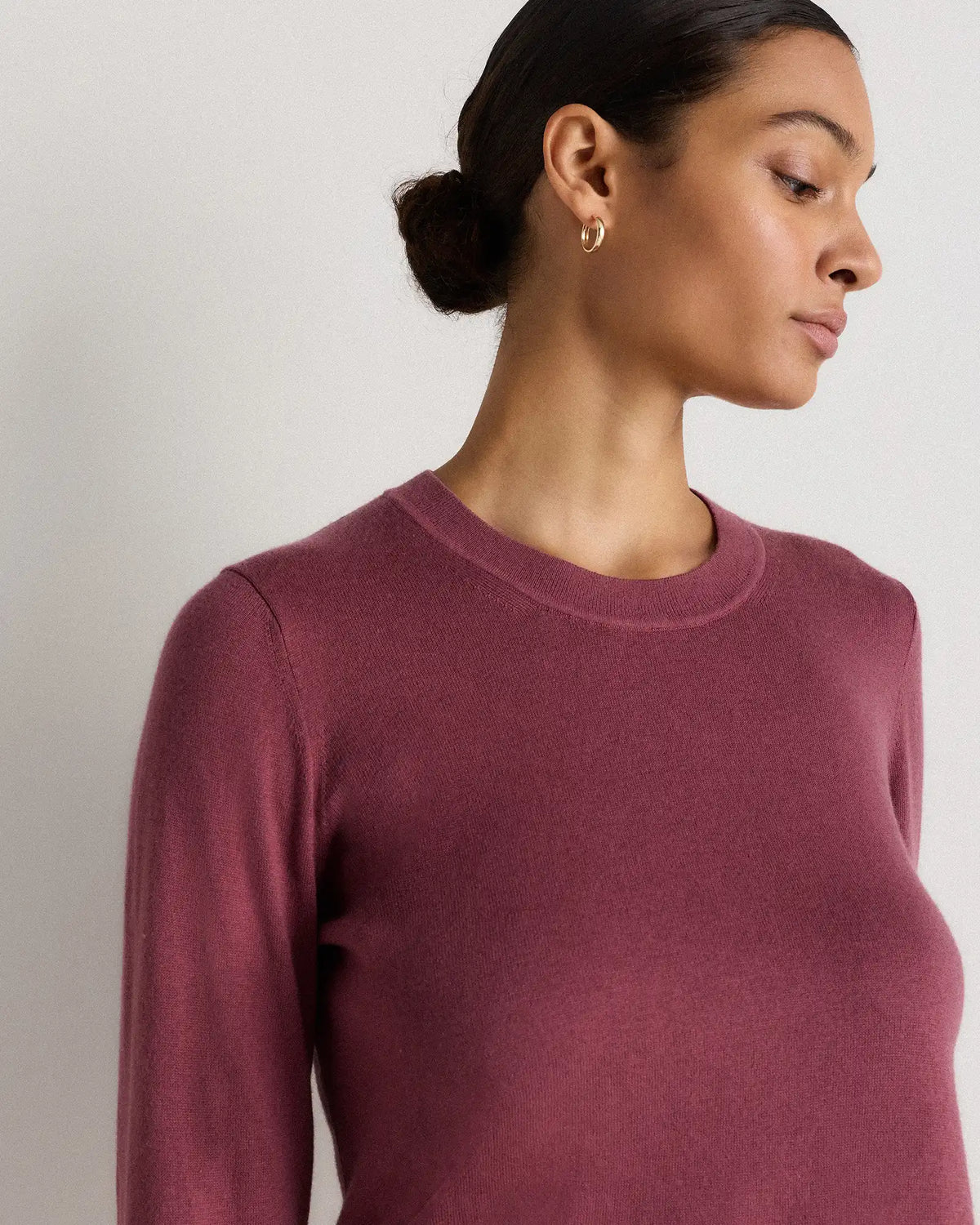 Lightweight Cotton Cashmere Crew Sweater
