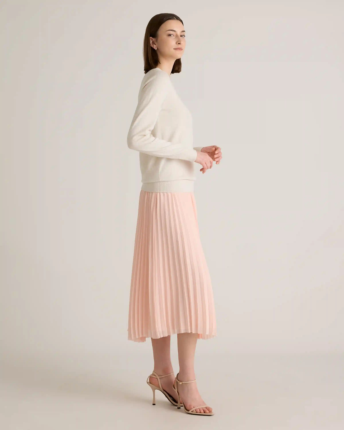 Lightweight Cotton Cashmere Crew Sweater