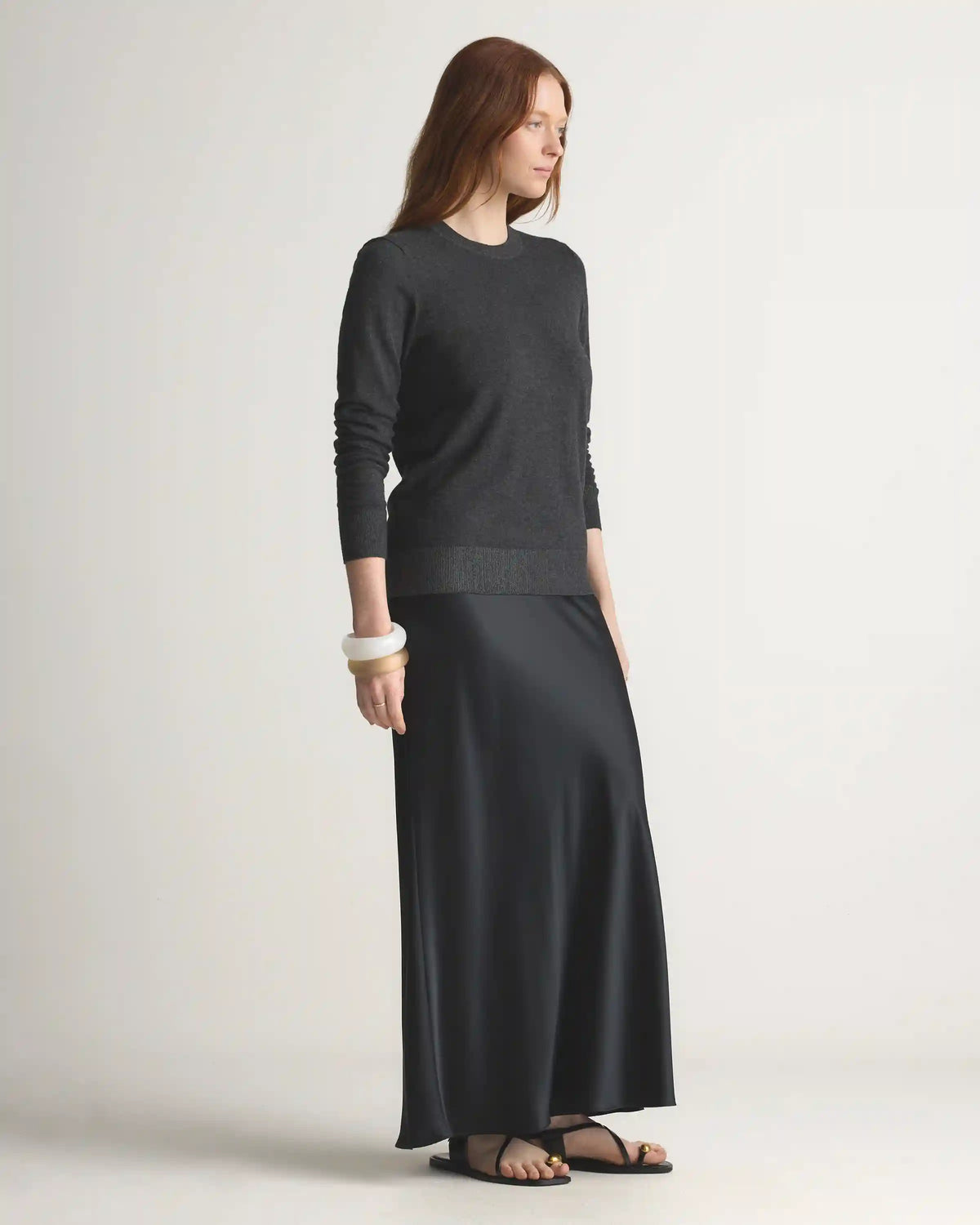 Lightweight Cotton Cashmere Crew Sweater