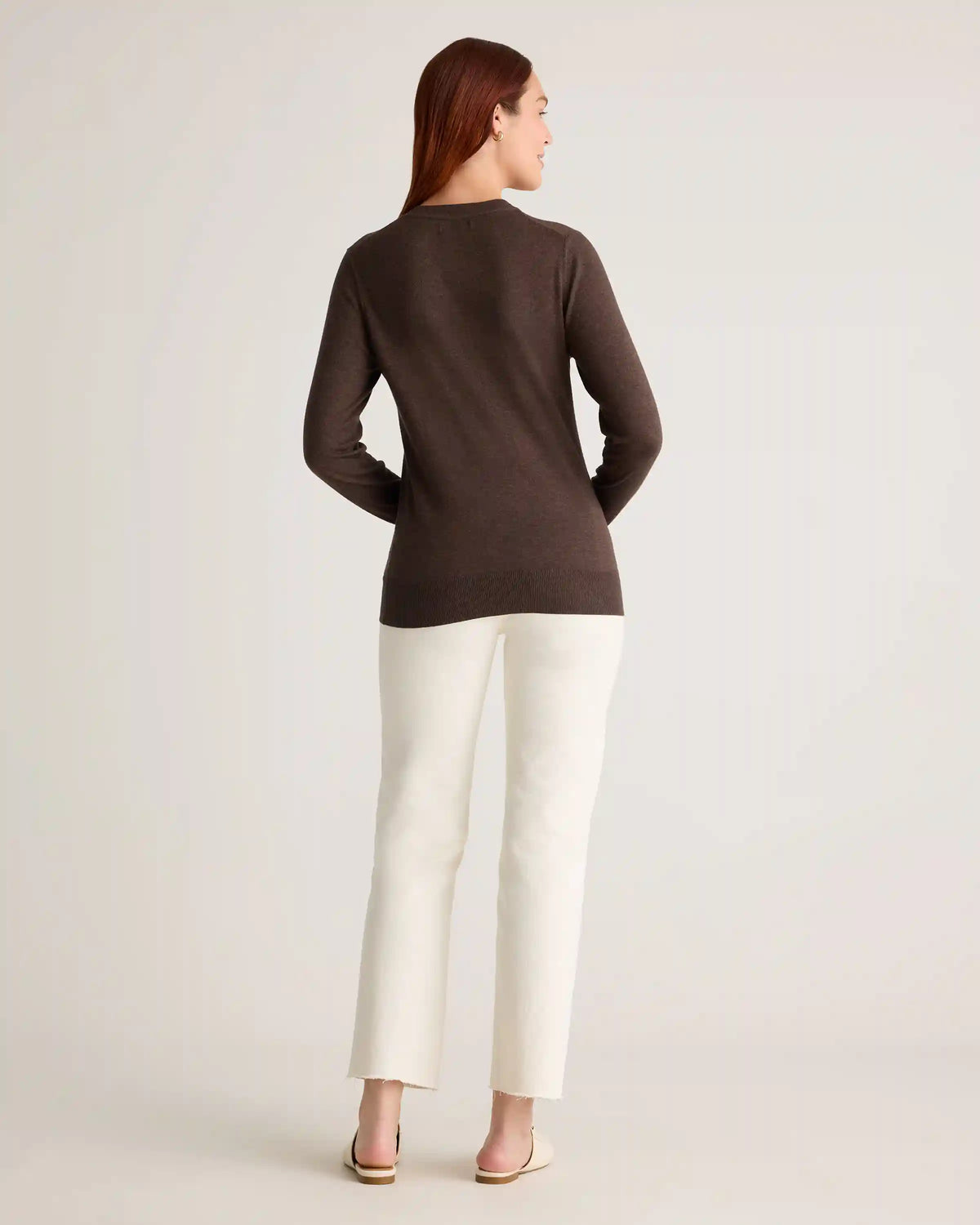 Lightweight Cotton Cashmere Crew Sweater