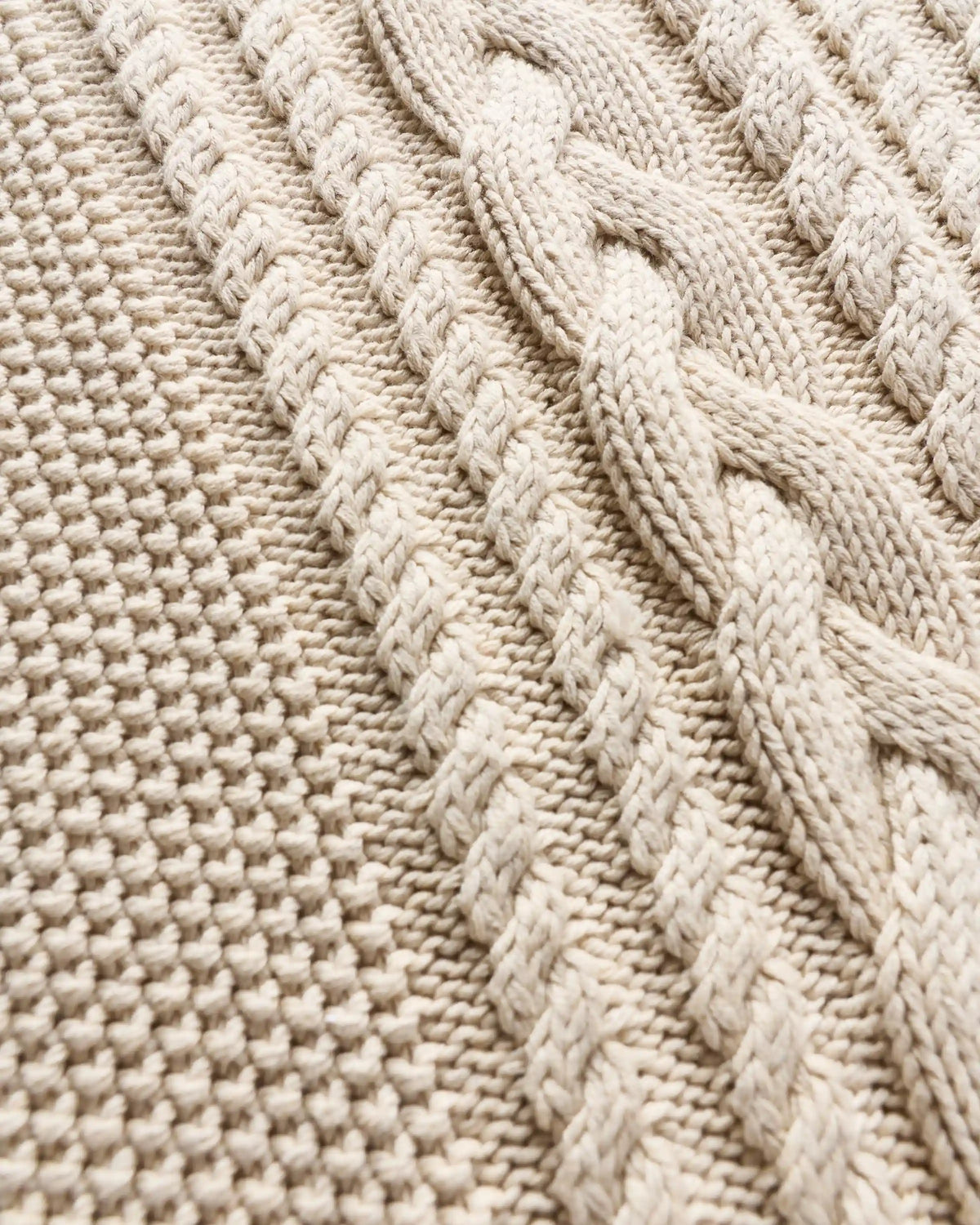 100% Organic Cotton Oversized Cable Cardigan