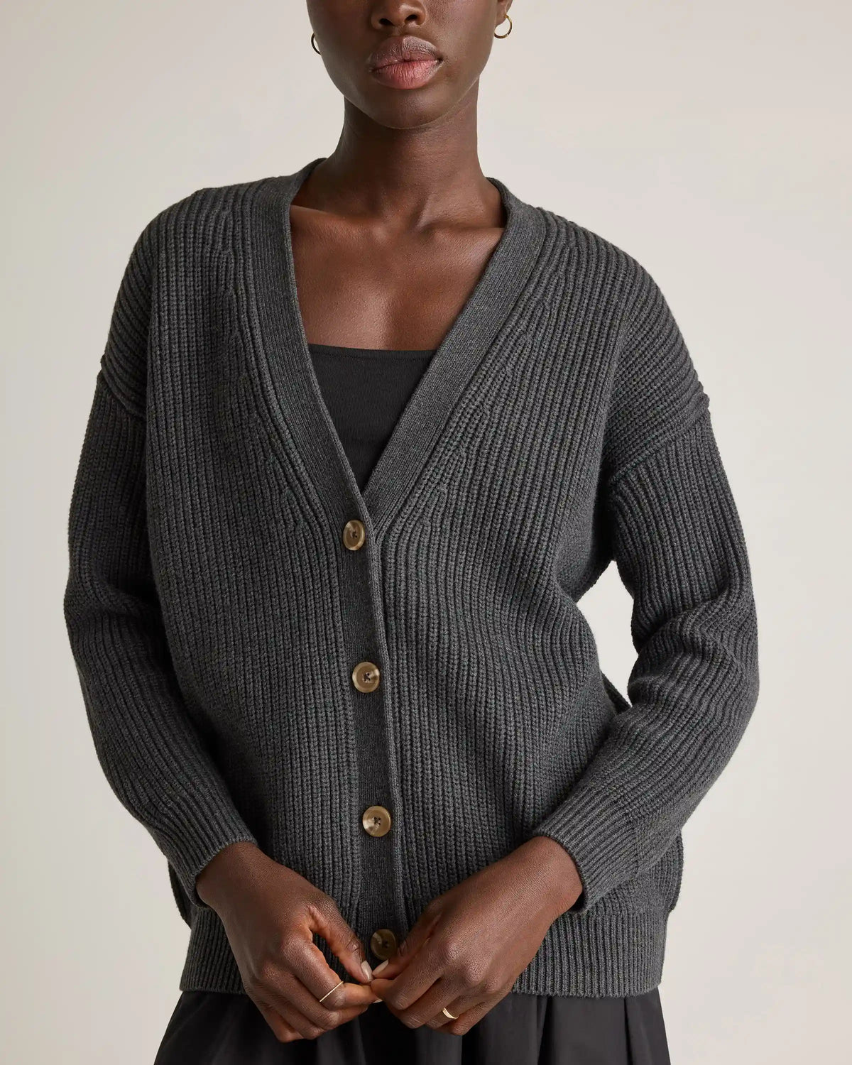 100% Organic Cotton Oversized Boyfriend Cardigan