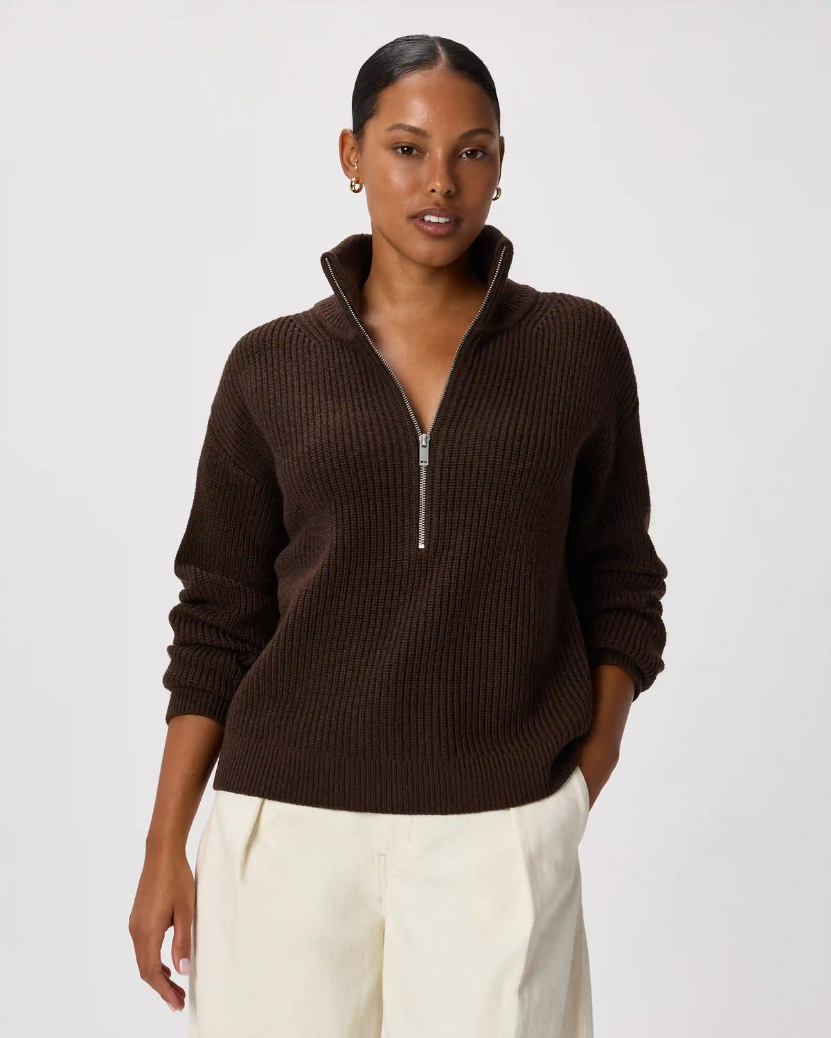 Australian Merino Wool Half Zip Sweater