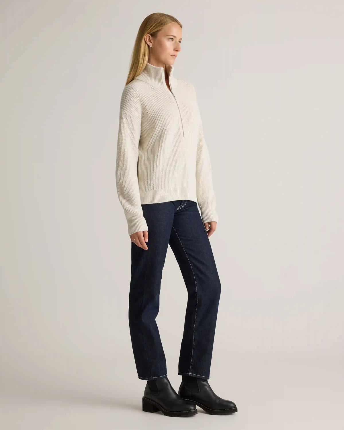 Australian Merino Wool Half Zip Sweater