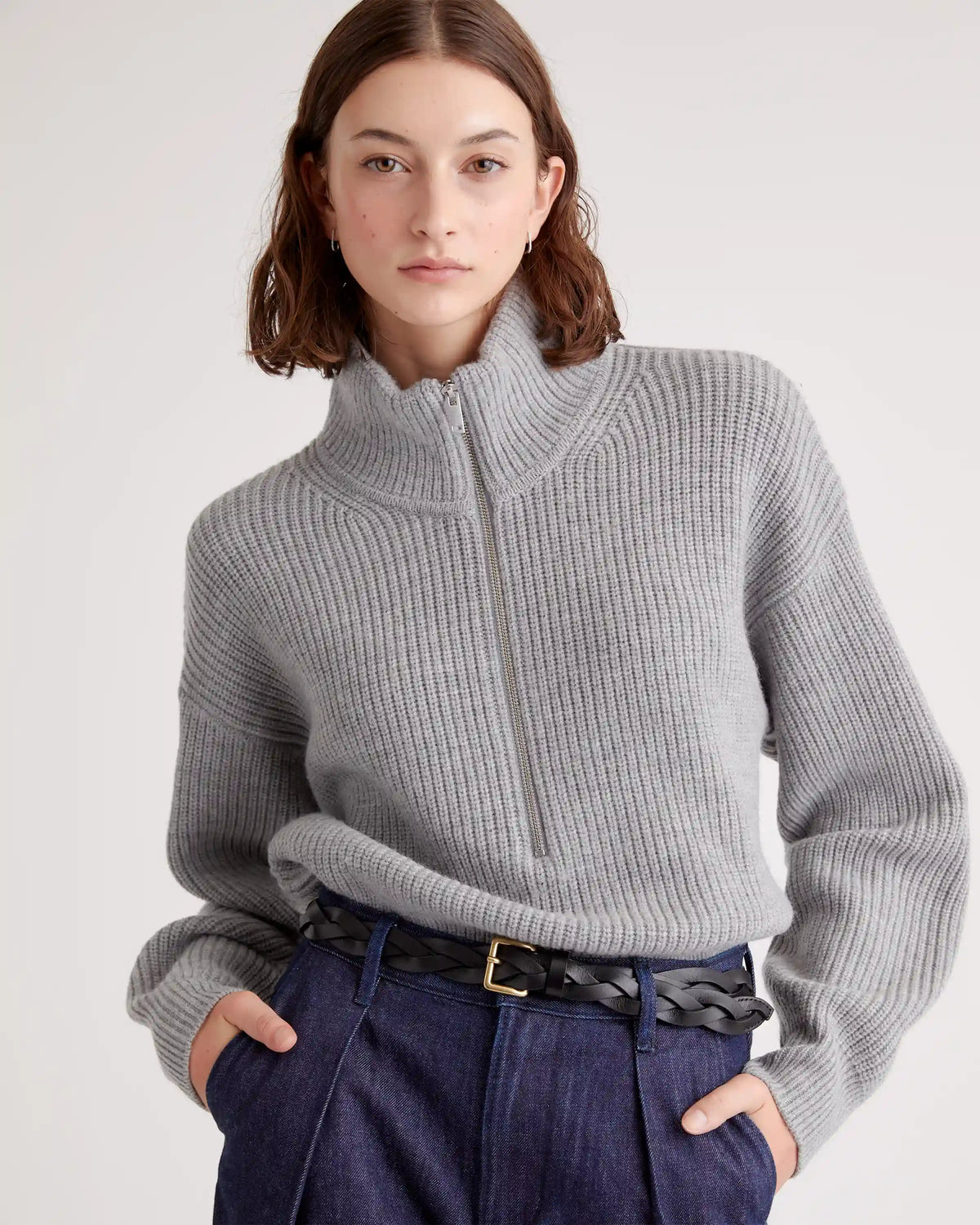 Australian Merino Wool Half Zip Sweater