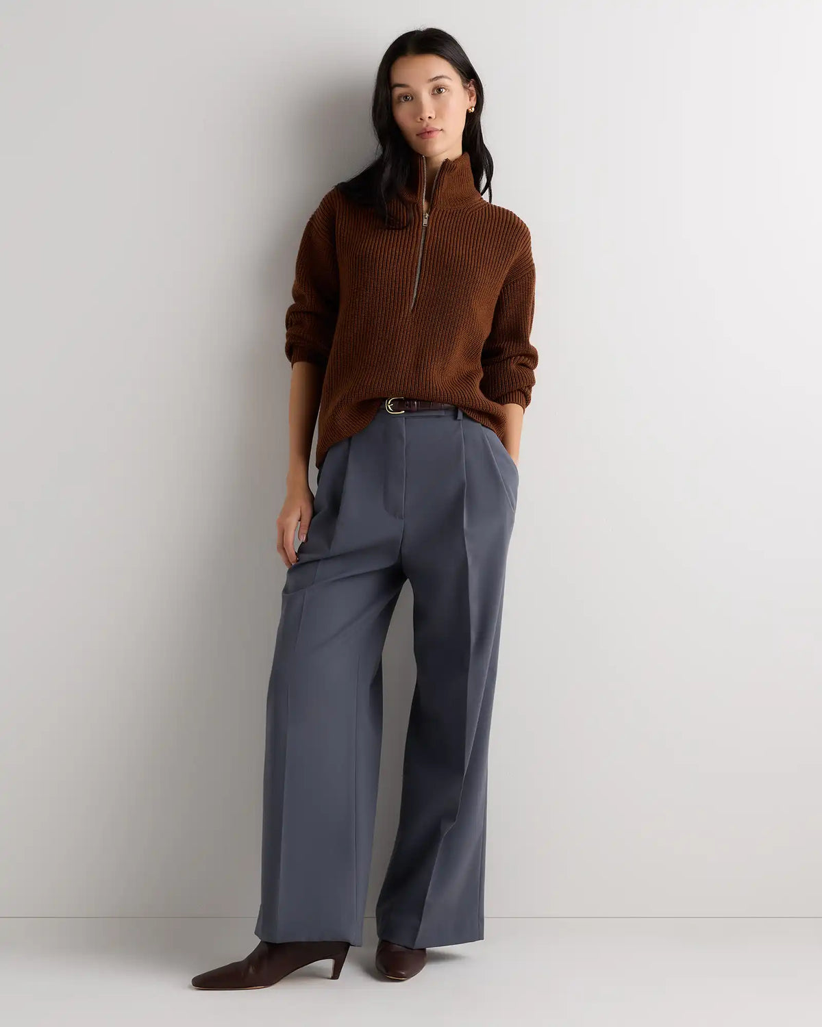 Australian Merino Wool Half Zip Sweater