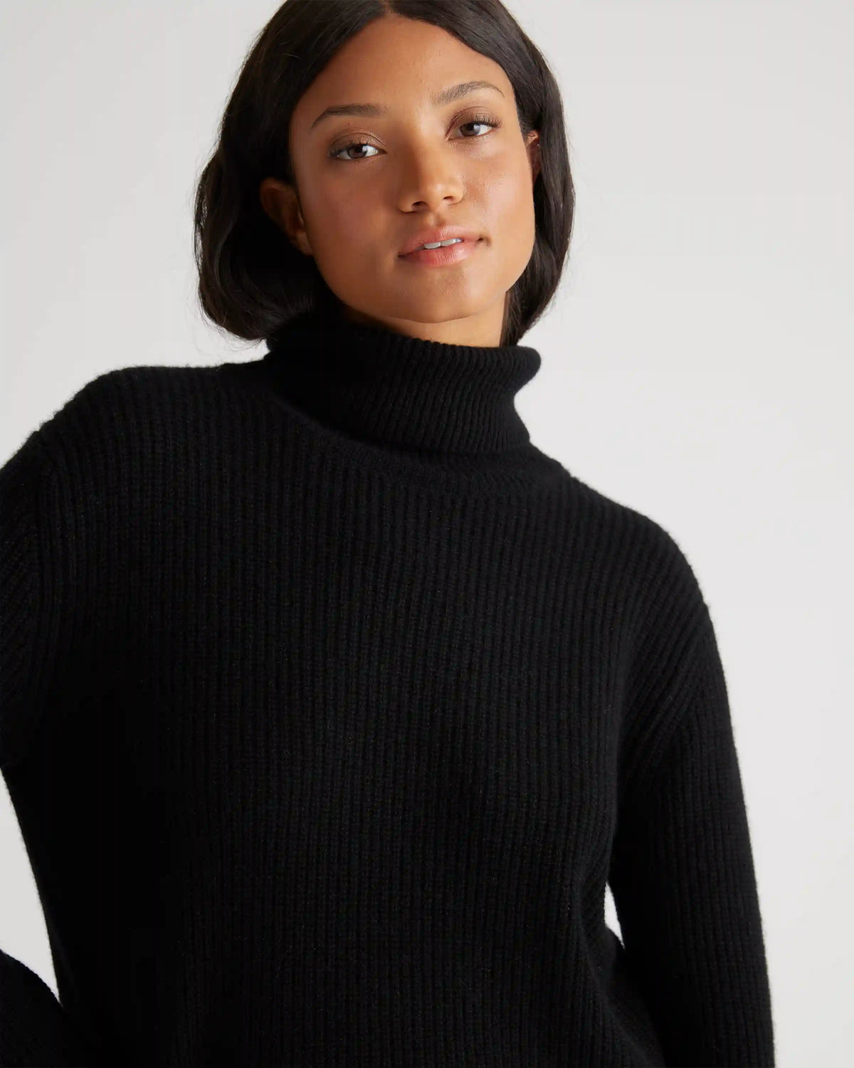 Mongolian Spring Cashmere Fisherman Turtleneck Sweater