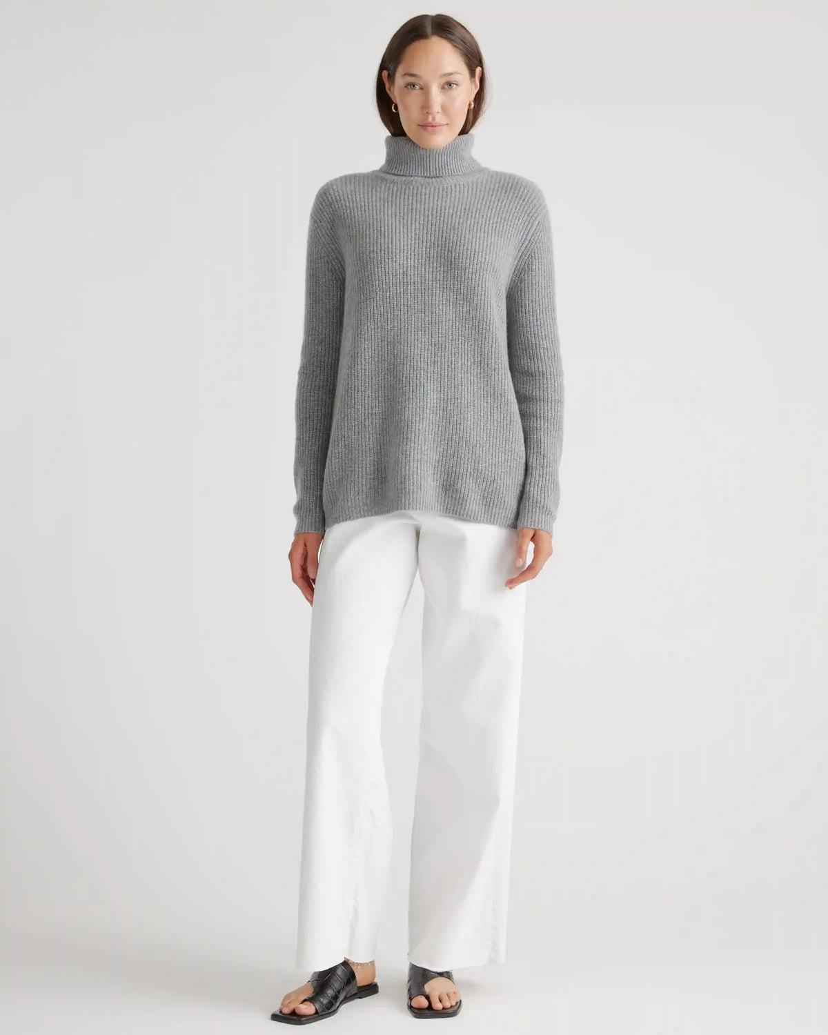 Mongolian Spring Cashmere Fisherman Turtleneck Sweater