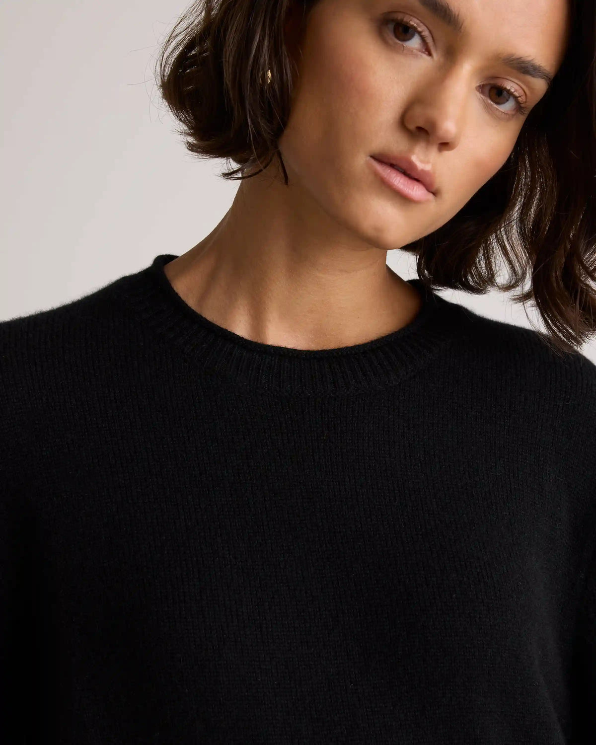 Mongolian Cashmere Boxy Crewneck Sweater