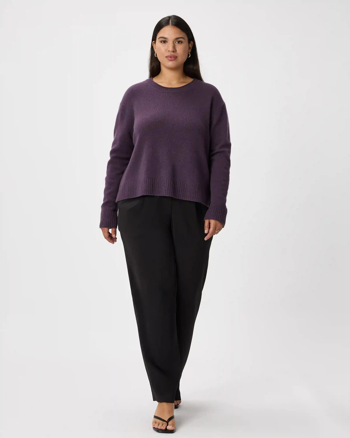 Mongolian Cashmere Boxy Crewneck Sweater
