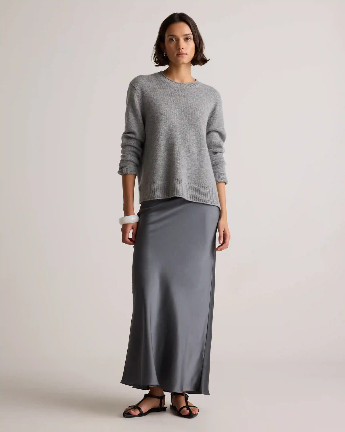 Mongolian Cashmere Boxy Crewneck Sweater