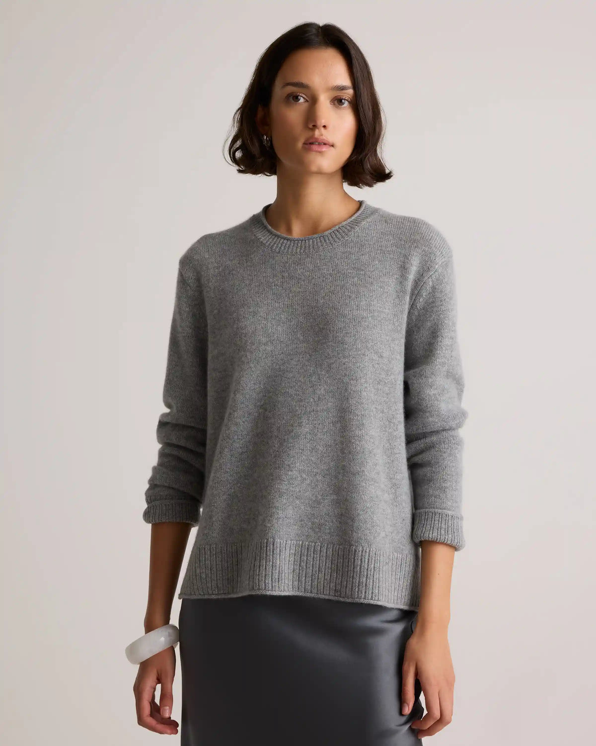 Mongolian Cashmere Boxy Crewneck Sweater