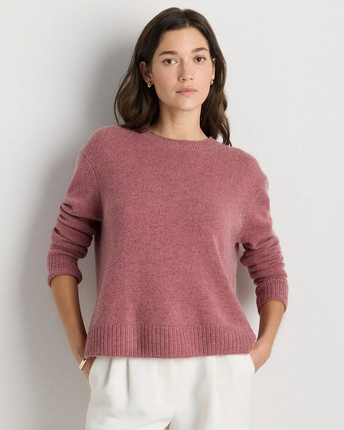 Mongolian Cashmere Boxy Crewneck Sweater