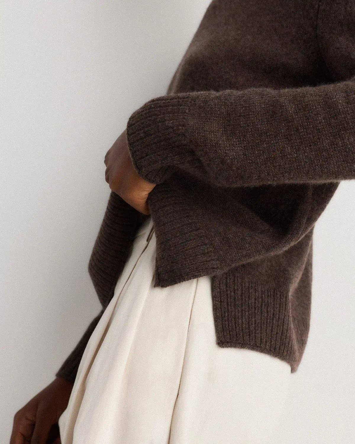 Mongolian Cashmere Boxy Crewneck Sweater