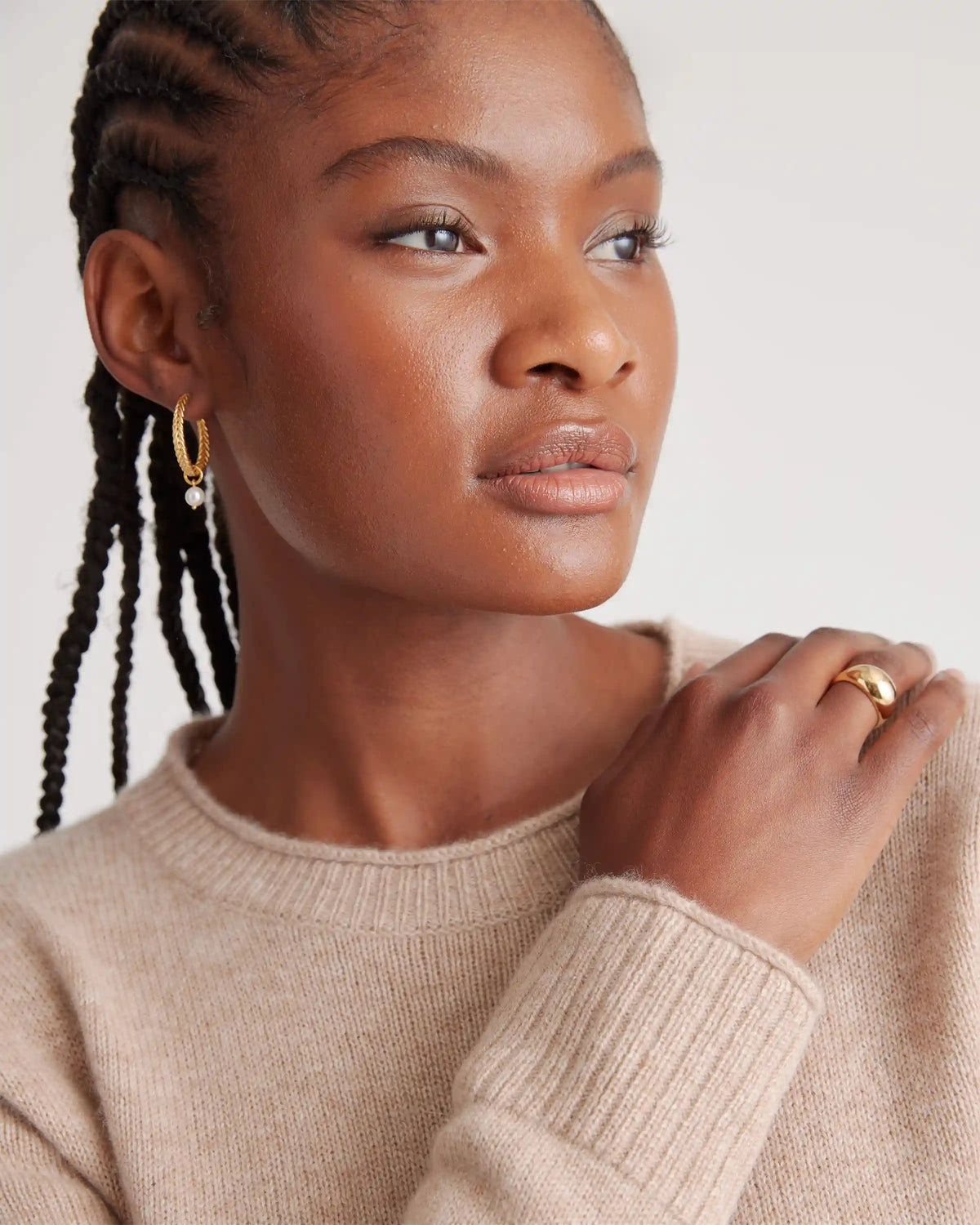 Mongolian Cashmere Boxy Crewneck Sweater