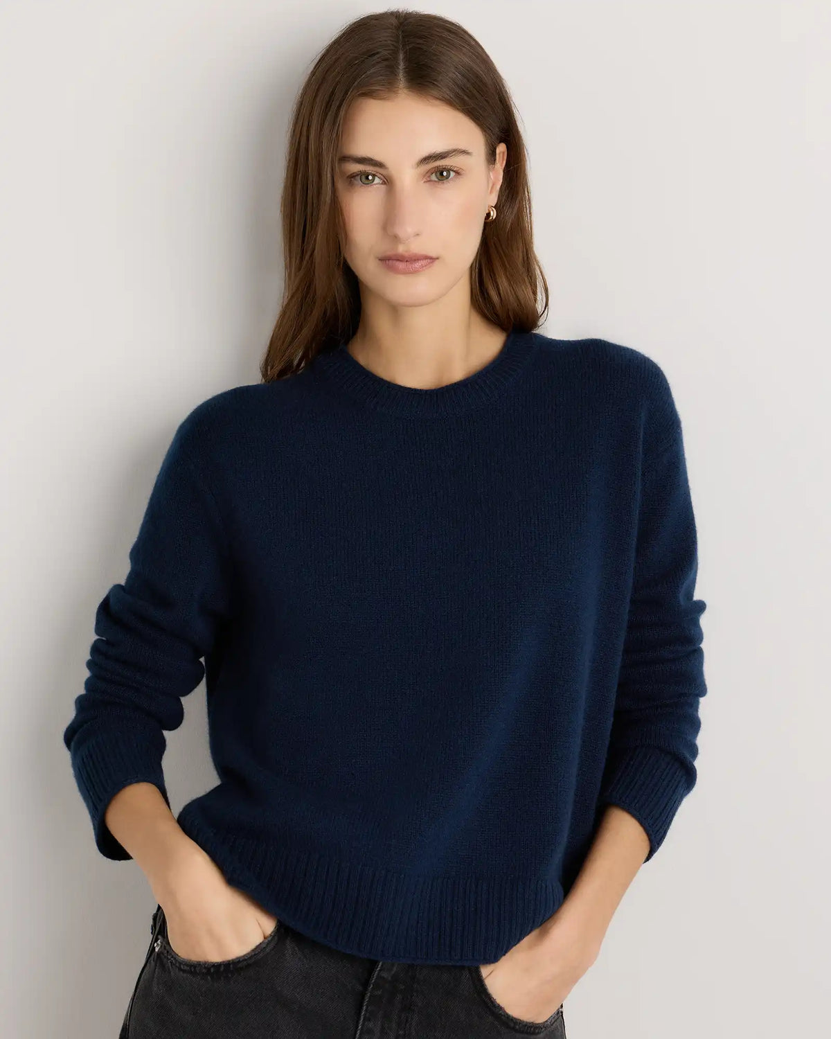 Mongolian Cashmere Boxy Crewneck Sweater