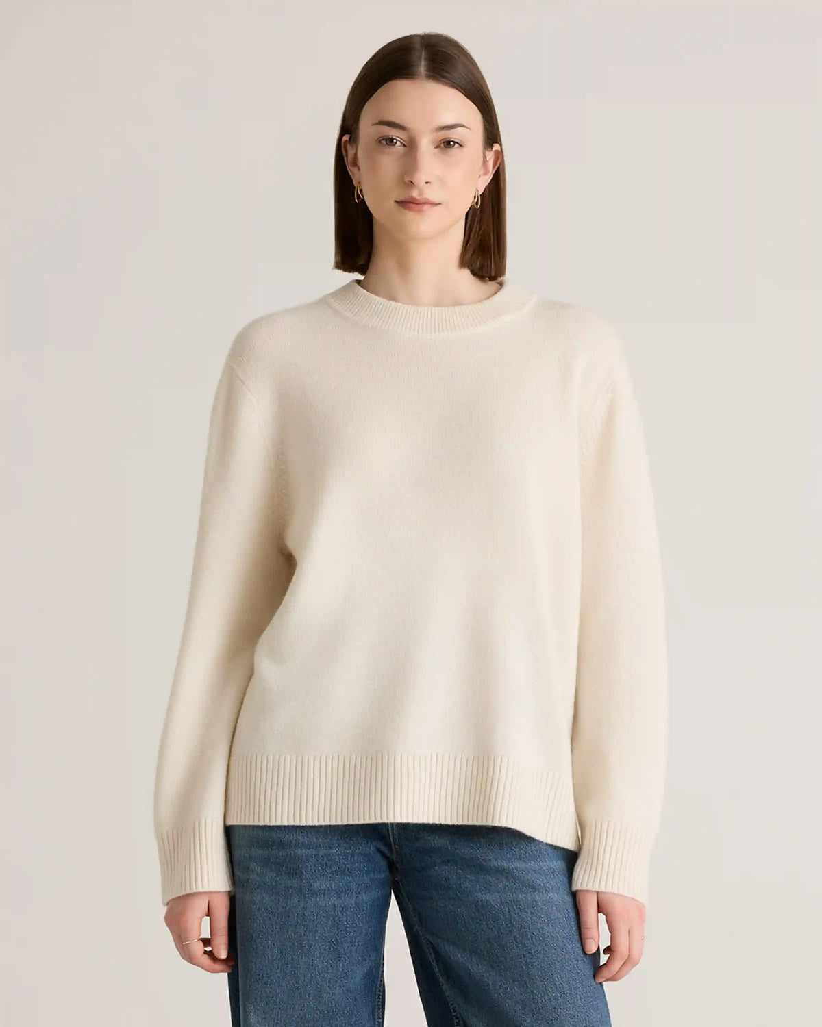 Mongolian Cashmere Oversized Crewneck Sweater