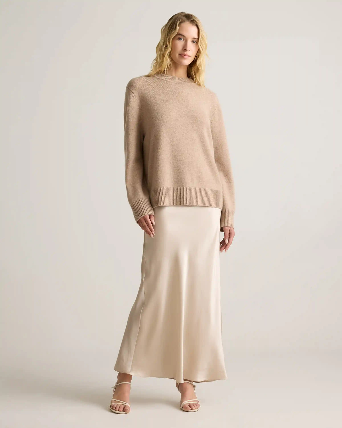 Mongolian Cashmere Oversized Crewneck Sweater