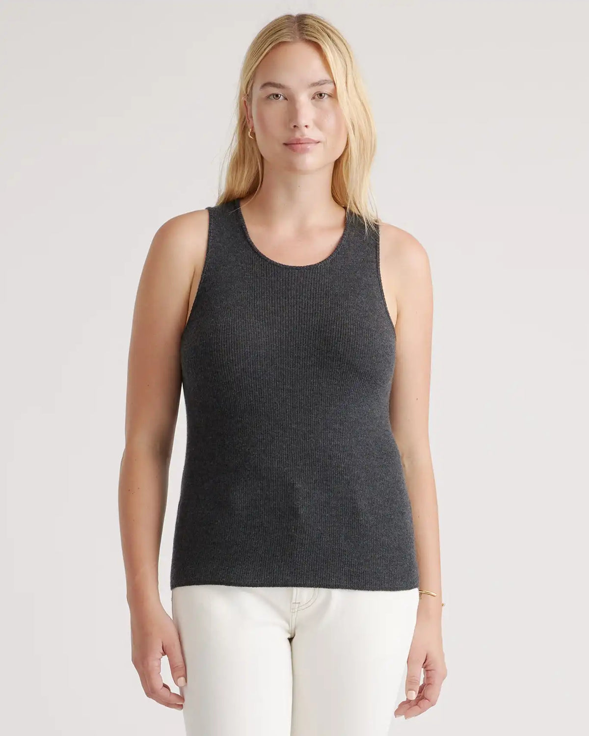 Featherweight Cashmere Ribbed Tank