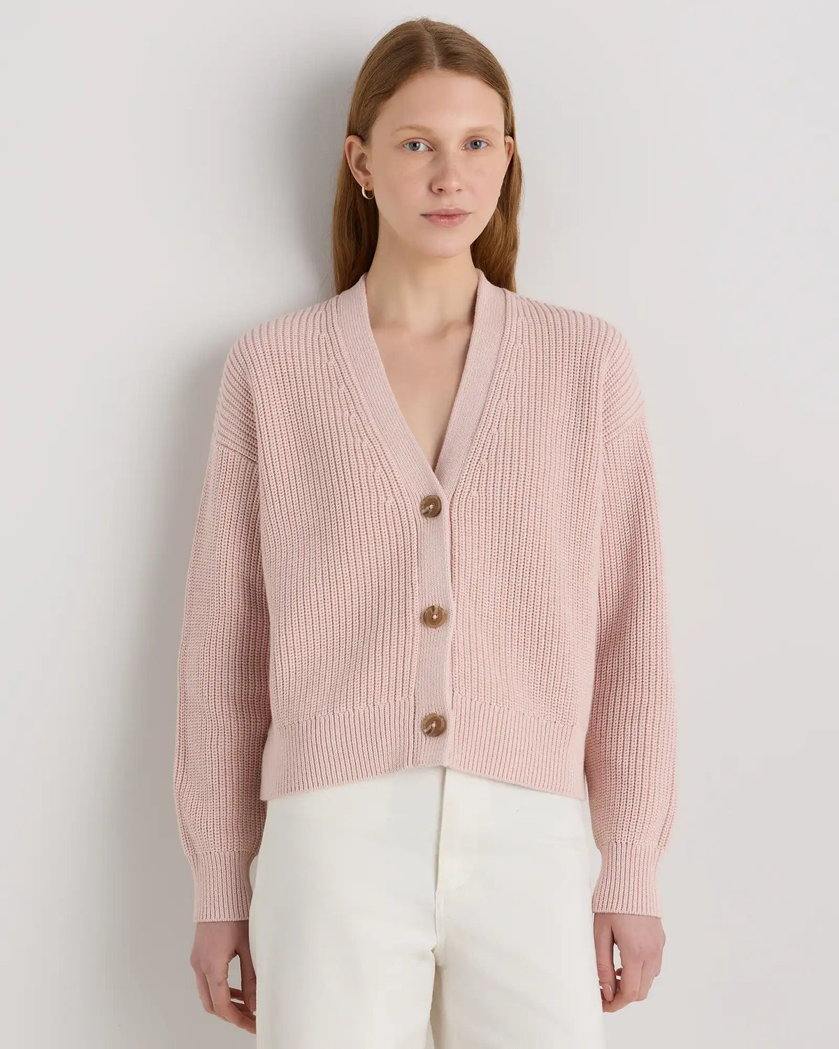 100% Organic Cotton Fisherman Boxy Cropped Cardigan