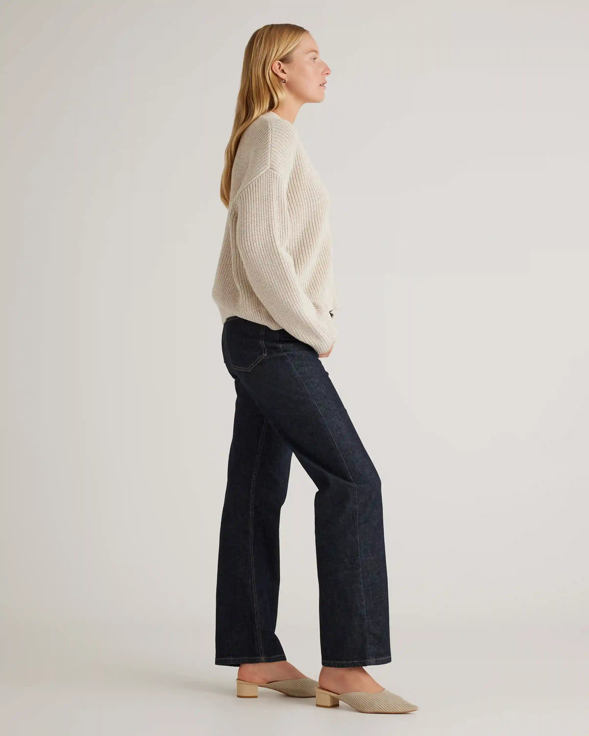 100% Organic Cotton Fisherman Boxy Cropped Cardigan