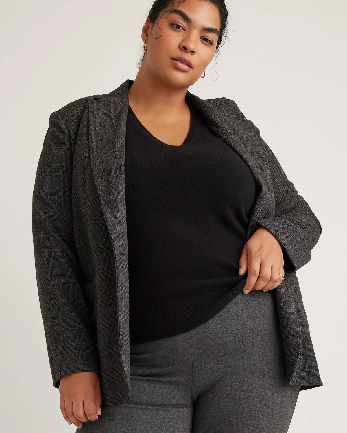 Mongolian Cashmere V-Neck Sweater