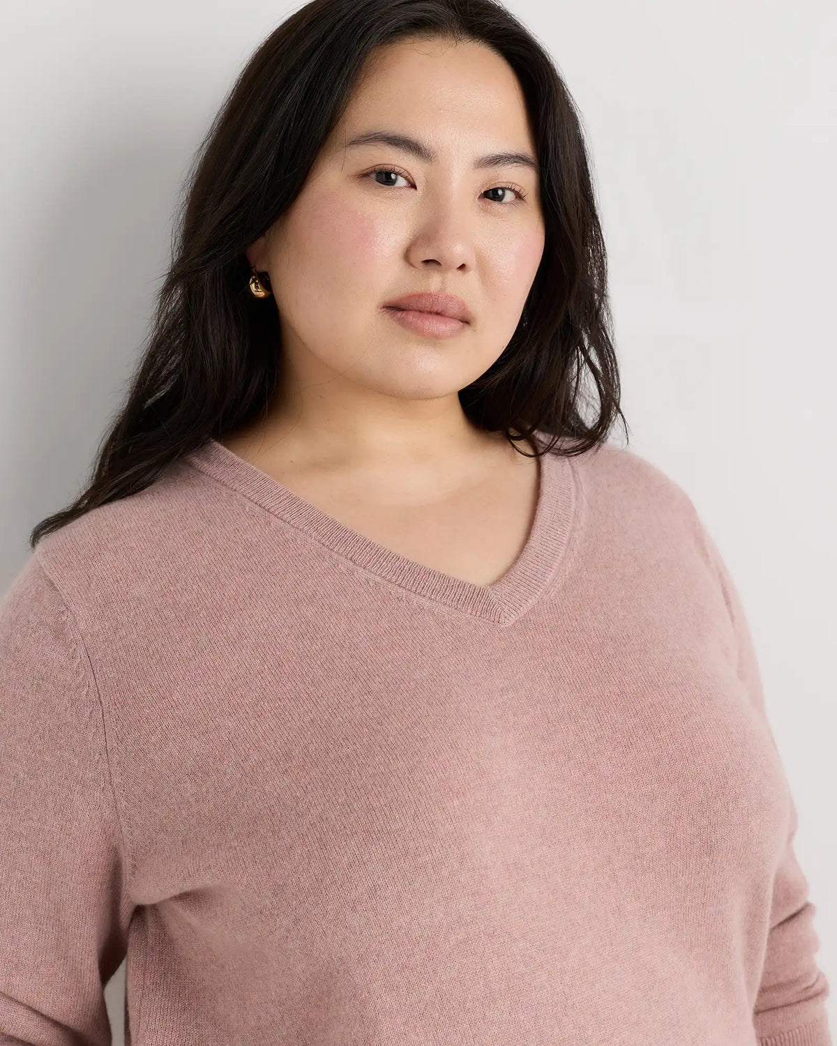 Mongolian Cashmere V-Neck Sweater