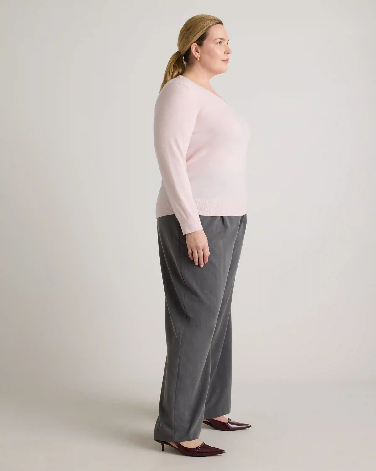 Mongolian Cashmere V-Neck Sweater