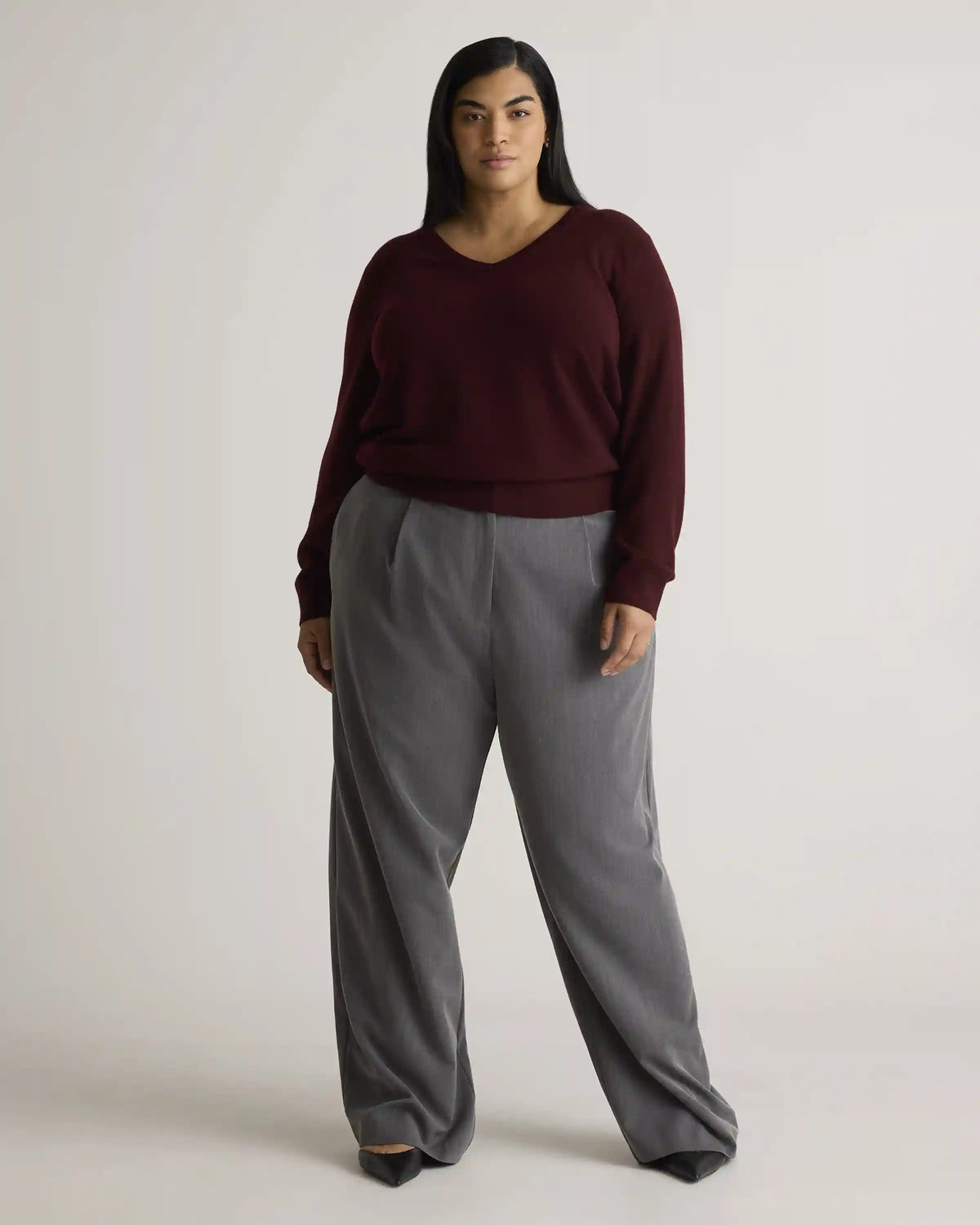 Mongolian Cashmere V-Neck Sweater