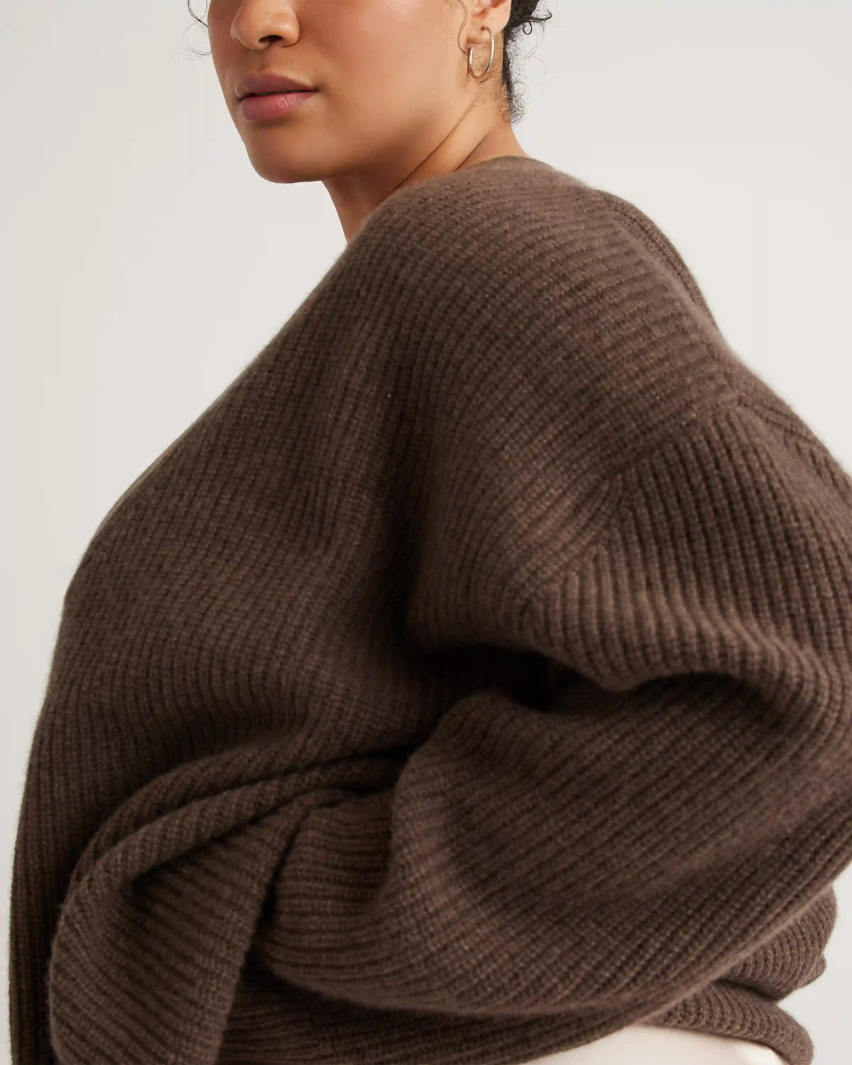 Mongolian Cashmere Oversized Boyfriend Cardigan Sweater