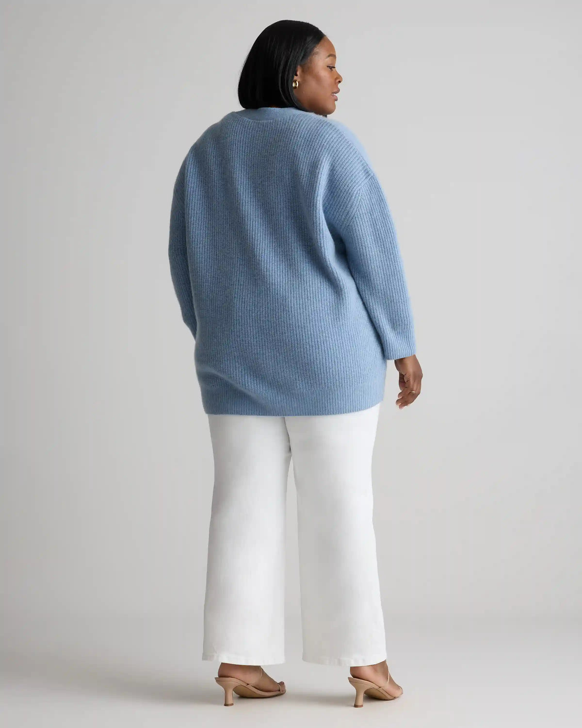 Mongolian Cashmere Oversized Boyfriend Cardigan Sweater