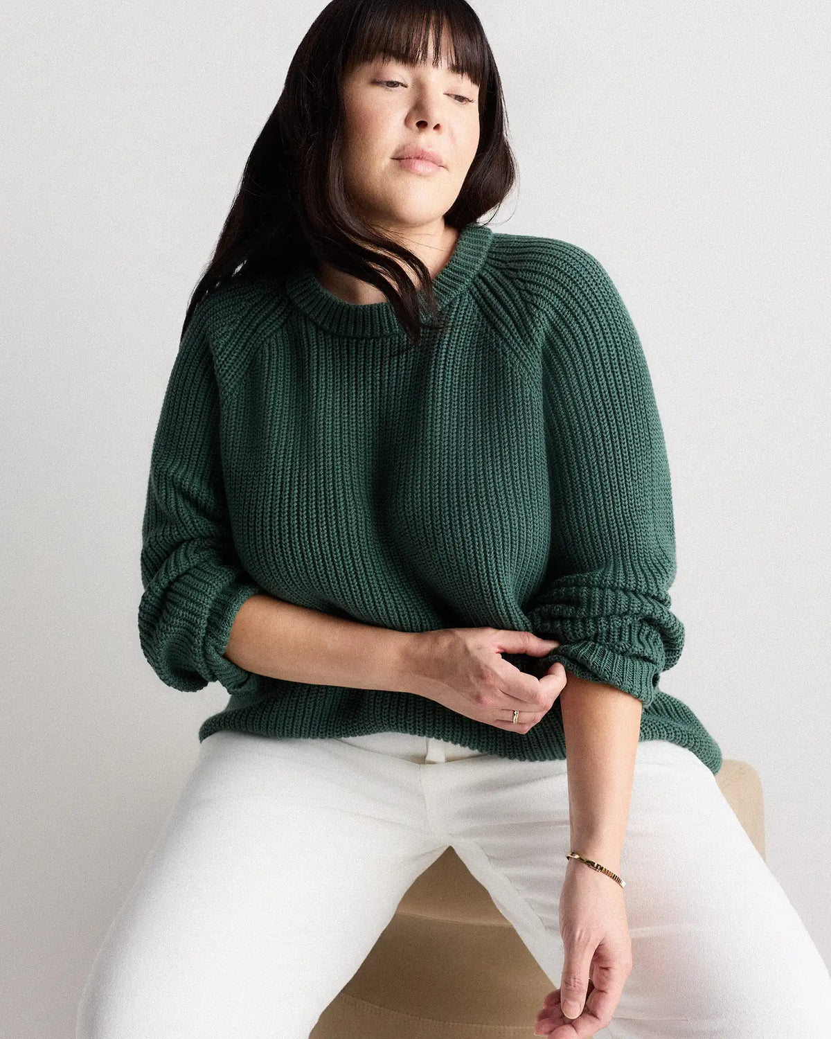 100% Organic Cotton Fisherman Crew Sweater
