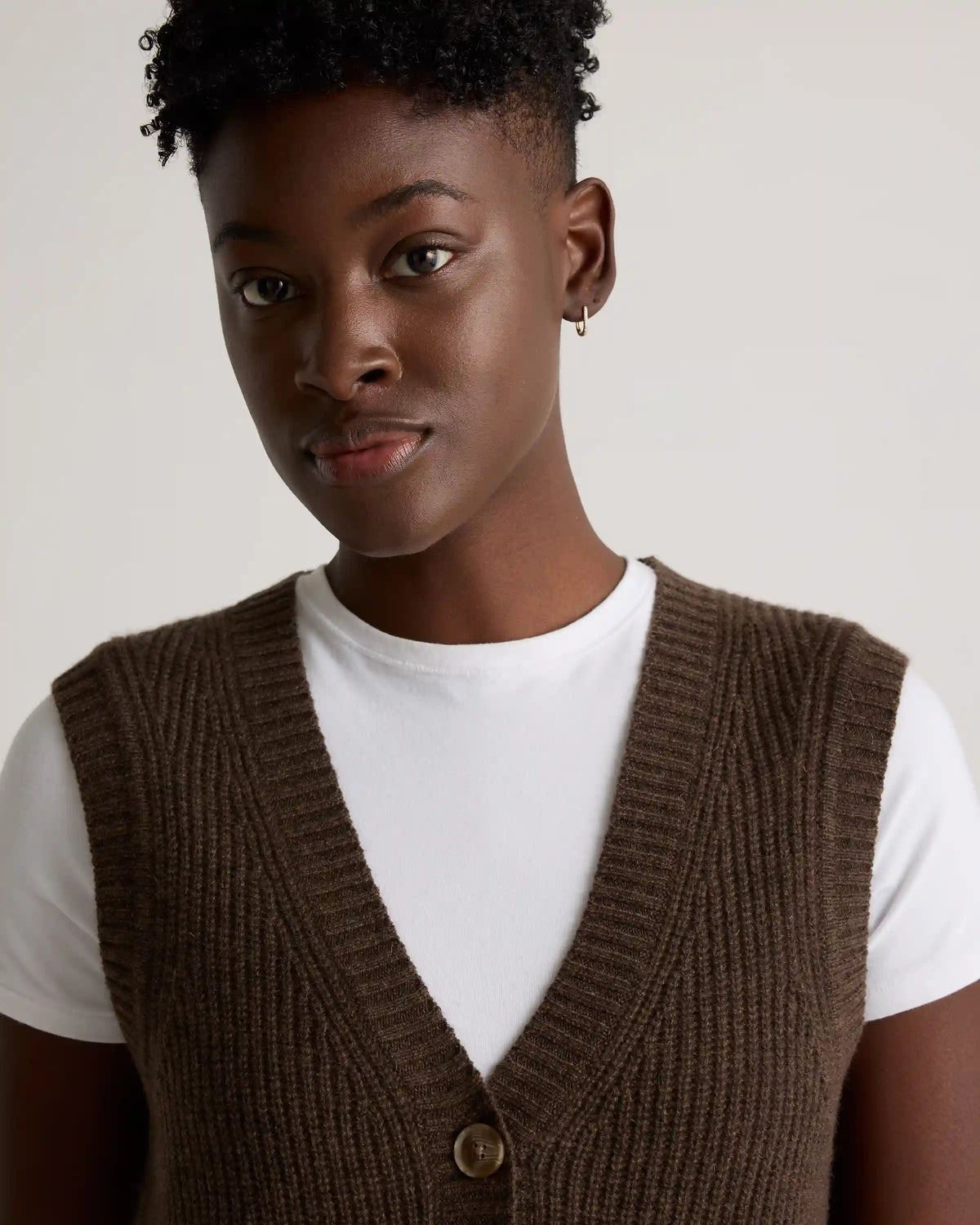 Mongolian Cashmere Fisherman Sweater Vest